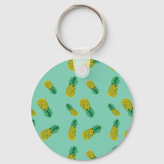 Pineapple Pattern on Keychain (Front)