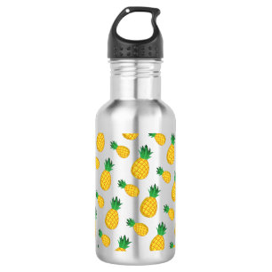 Pineapple Pattern Print Water Bottle