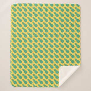 Pineapple Pattern Sherpa Blanket