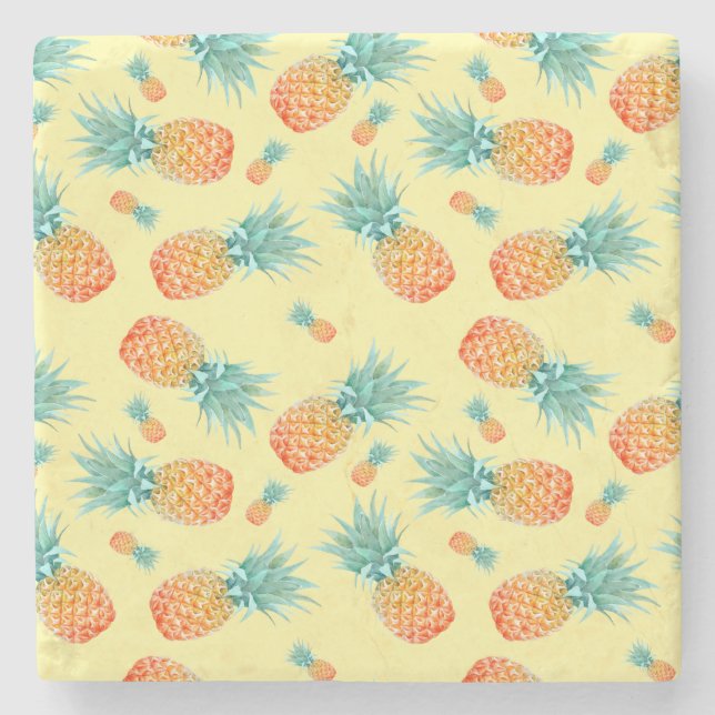 Pineapple Pattern Stone Coaster (Front)