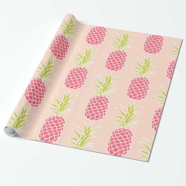 Pineapple Pattern Wrapping Paper (Unrolled)