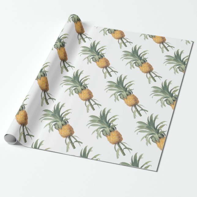 Pineapple Pattern Wrapping Paper (Unrolled)