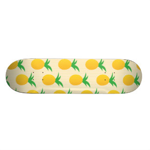 Pineapple Pattern Yellow Green Skateboard