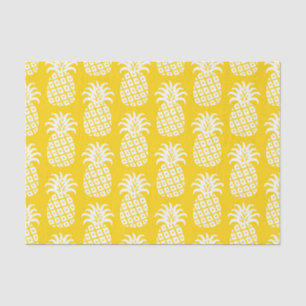 Pineapple Pattern Yellow & White Tissue Paper