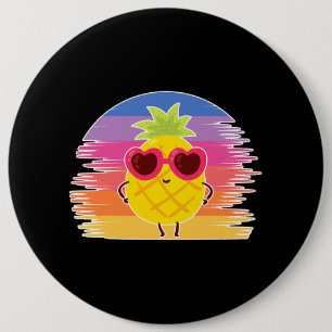 Pineapple Peace Aloha Beaches Hawaiian Shirt 6 Cm Round Badge