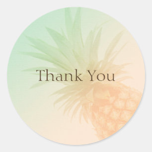 Pineapple Personalised Favour Sticker