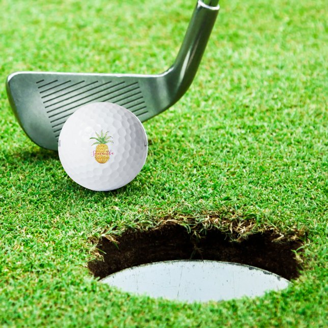 Pineapple Personalised Golf Balls (Creator Uploaded)