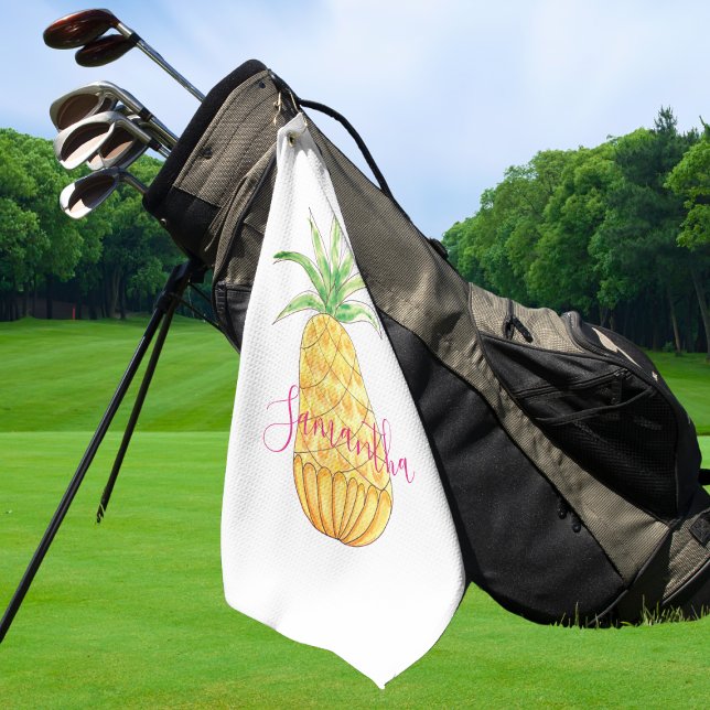 Pineapple Personalised Golf Towel (Creator Uploaded)