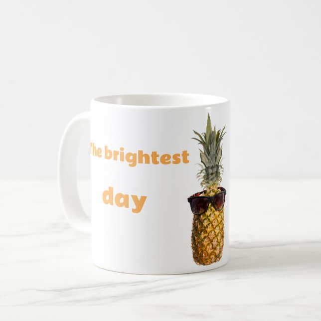 Pineapple Personalised Name Coffee Mug (Front Left)