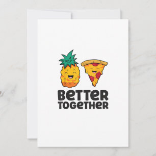 Pineapple Pizza Better Together Modern Graphic Des Holiday Card