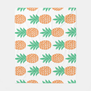 Pineapple Play: Fun Pattern Delight. Fleece Blanket