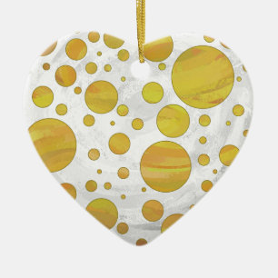 Pineapple Polka Dot Pattern Ceramic Tree Decoration