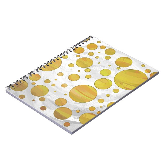 Pineapple Polka Dot Pattern Notebook (Left Side)
