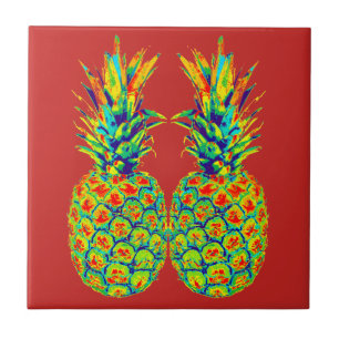Pineapple Pop Art Tile
