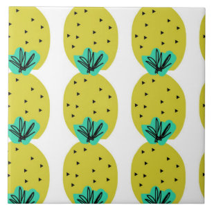 Pineapple Pop Doodle Art Tile