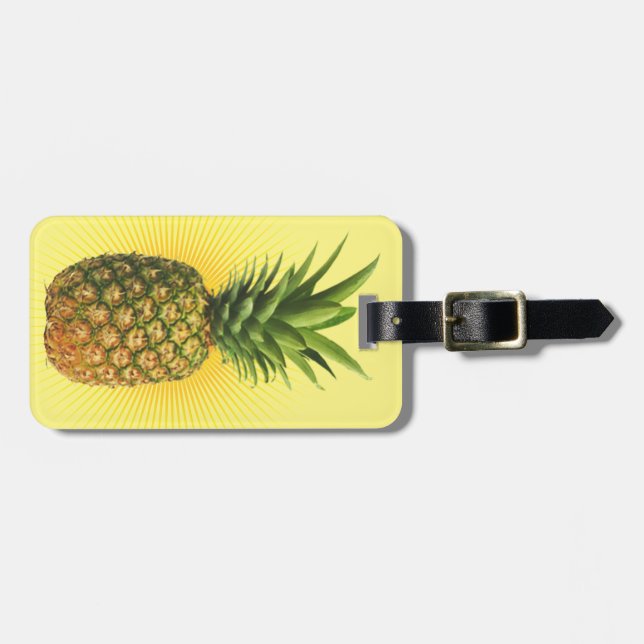 Pineapple Power Luggage Tag (Front Horizontal)