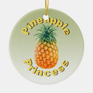 Pineapple Princess Ceramic Tree Decoration