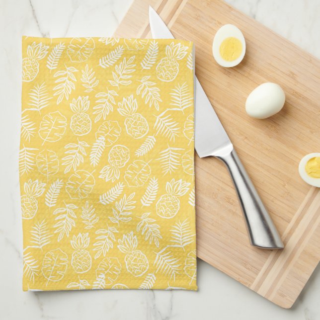 Pineapple Print Kitchen Towel (Quarter Fold)