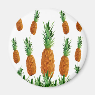 pineapple print polygonal pattern magnet