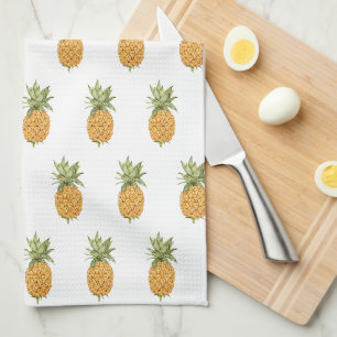 Pineapple Print Tea Towel