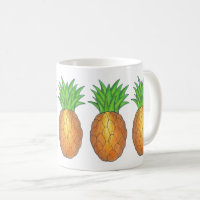 Pineapple Print Tropical Hawaiian Island Fruit