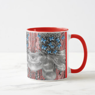 Pineapple Red Ants & Blue Butterflies Signature Mug