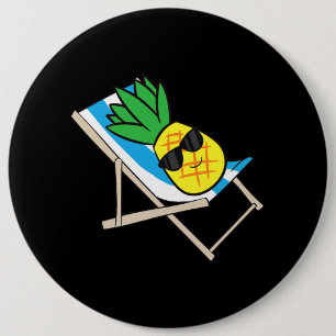 Pineapple Relaxing Pineapple Fruit Love Pineapples 6 Cm Round Badge