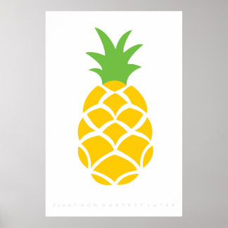 Pineapple Retro Poster 60's 70's Quote