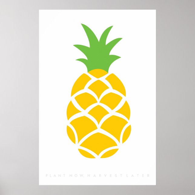 Pineapple Retro Poster 60's 70's Quote (Front)