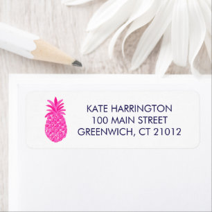 Pineapple Return Address Label