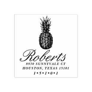 Pineapple Return Address Stamp
