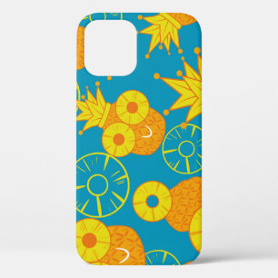 Pineapple Rings: Doodle Cartoon Vintage. iPhone 12 Case