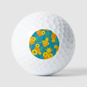Pineapple Rings: Doodle Cartoon Vintage. Golf Balls