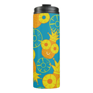 Pineapple Rings: Doodle Cartoon Vintage. Thermal Tumbler