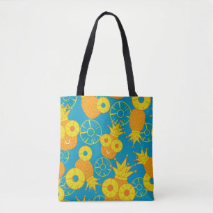 Pineapple Rings: Doodle Cartoon Vintage. Tote Bag