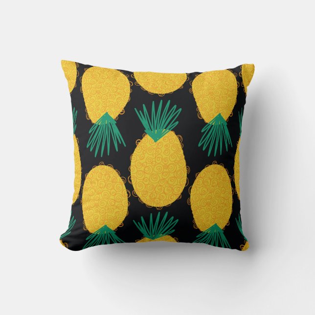 Pineapple seamless abstract pattern. Contemporary  Cushion (Front)