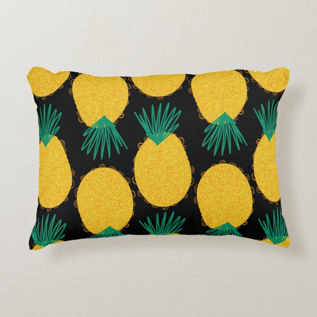 Pineapple seamless abstract pattern. Contemporary  Decorative Cushion (Front)