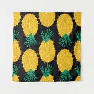 Pineapple seamless abstract pattern. Contemporary Tapestry