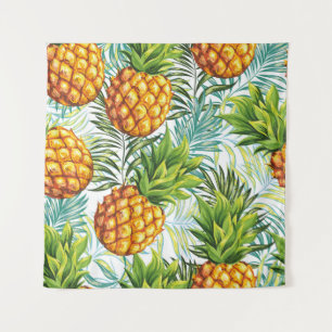 Pineapple. Seamless pattern. Vintage floral patter Tapestry
