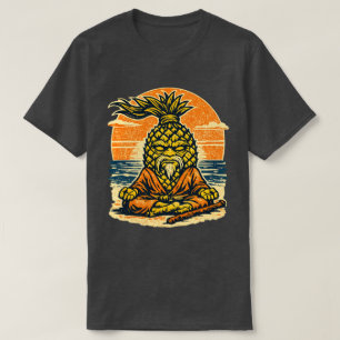 Pineapple Sensei Sunset — Vintage Summer Warrior T-Shirt
