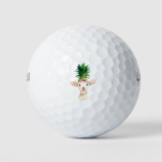 Pineapple Sheep Lamb Carnival Golf Balls