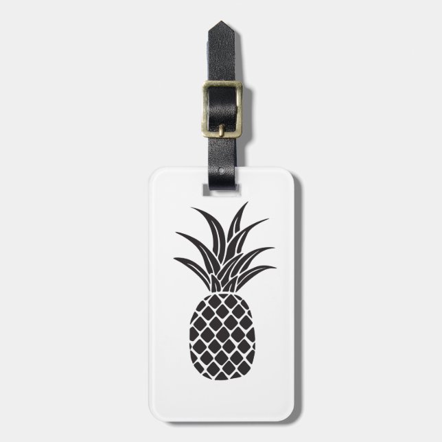 Pineapple Silhouette Luggage Tag (Front Vertical)