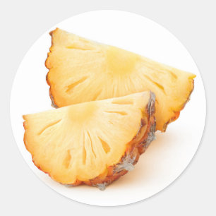 Pineapple slices classic round sticker