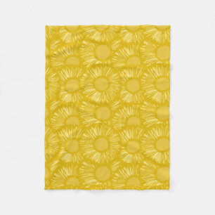 Pineapple Slices Yellow Tropical Fruit Hawaii Fleece Blanket