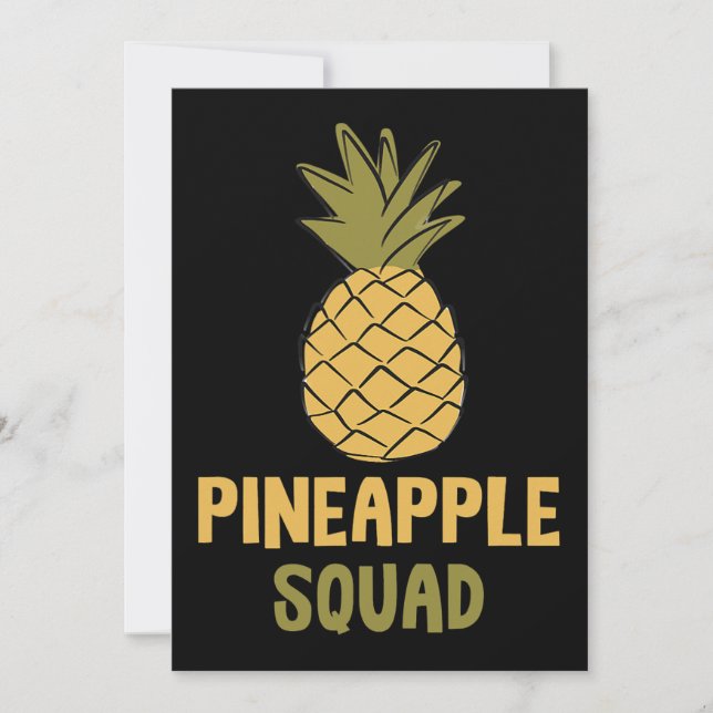 Pineapple Squad Vitamins Healthy Food Invitation (Front)