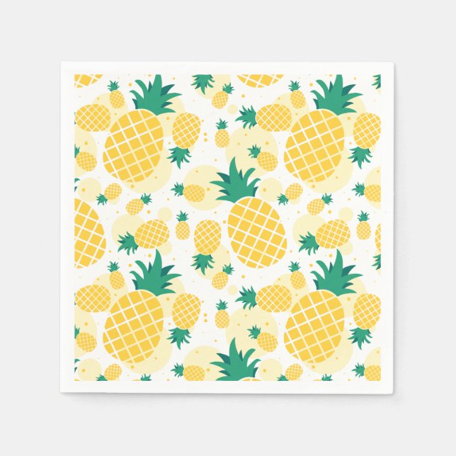 Pineapple Standard Cocktail Paper Napkins (Front)