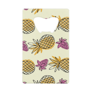 Pineapple, strawberry vintage textile design.