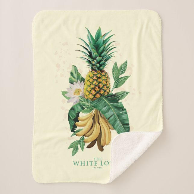 Pineapple Suite at The White Lotus Sherpa Blanket (Front)