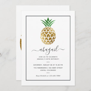 Pineapple Summer Birthday Invitation