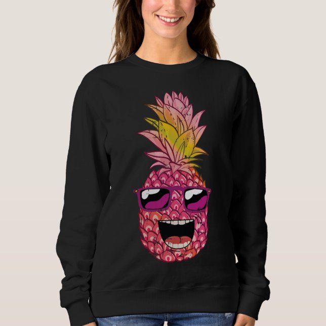 Pineapple Summer Hawaiian Party Funny Fruit Lover  Sweatshirt (Front)